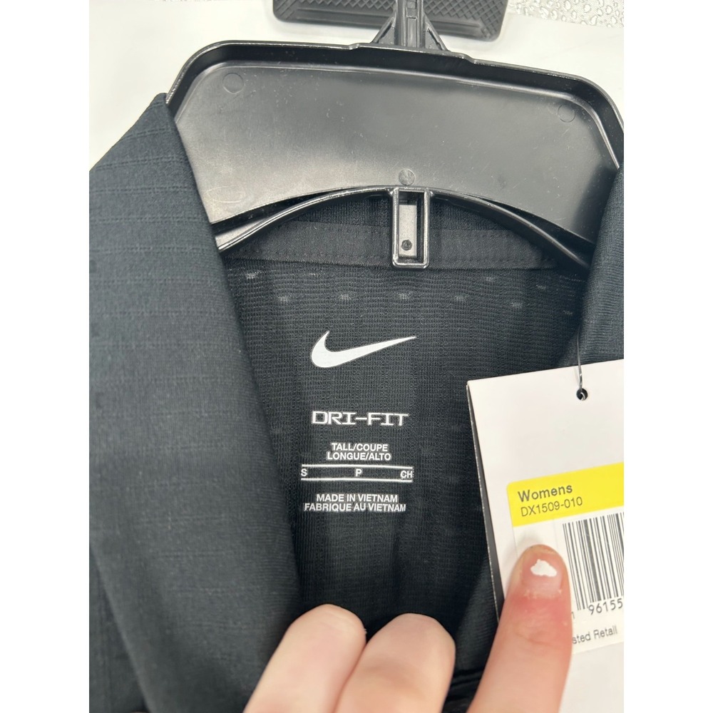 Nike Victory Polo Shirt Womens ST Small Tall Black Sleeveless Dri Fit DX1509-010 - Picture 5 of 7